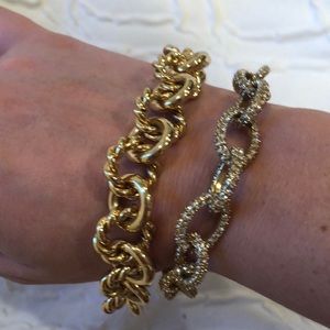 Pair of 2 J Crew chainring bracelets